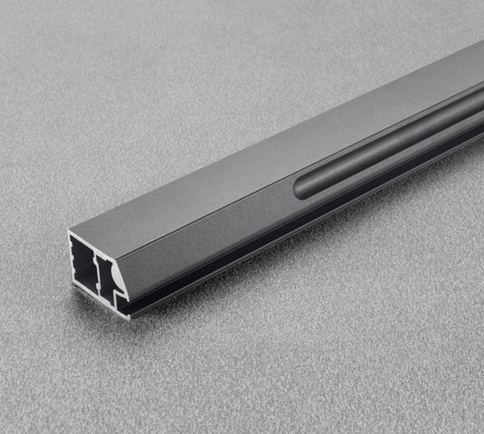 Salice Conecta Aluminium 25mm Profile with Grooved Handle - 3000mm - Bulk Pack of 10 Lengths