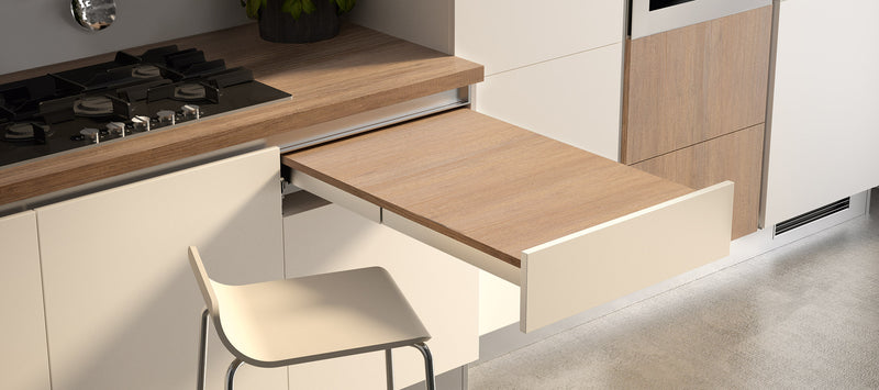Load image into Gallery viewer, Salice Atim Ready pull-out table in a kitchen