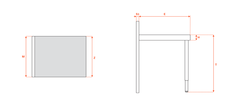 Load image into Gallery viewer, Salice Atim Just technical drawing
