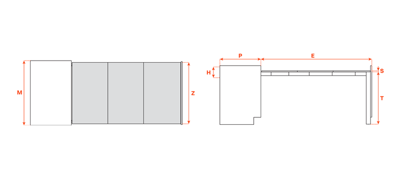 Load image into Gallery viewer, Salice Atim Evolution XL technical drawing, 600mm version