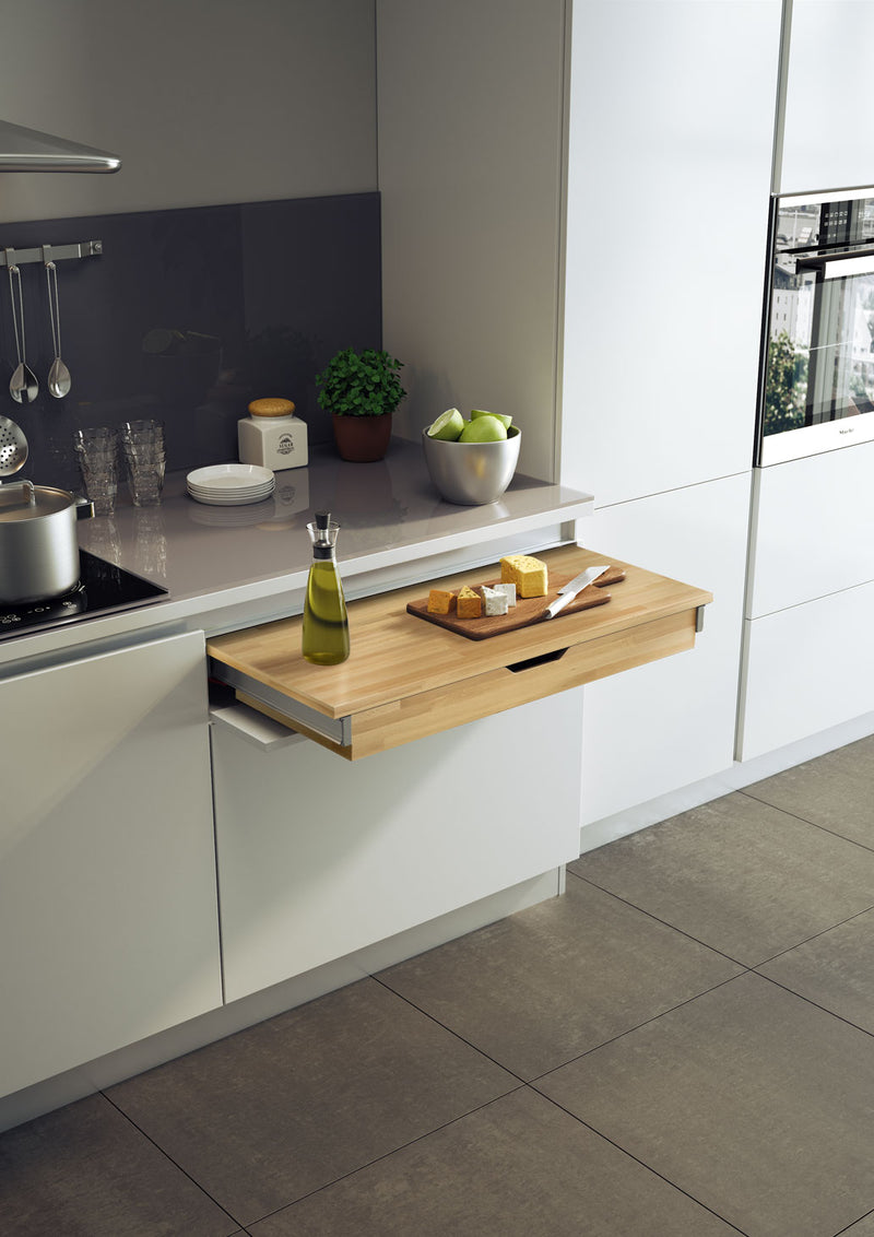 Load image into Gallery viewer, Salice Atim - Functional – Pull-out Worktop with Beech Wooden Top & Cutlery Tray