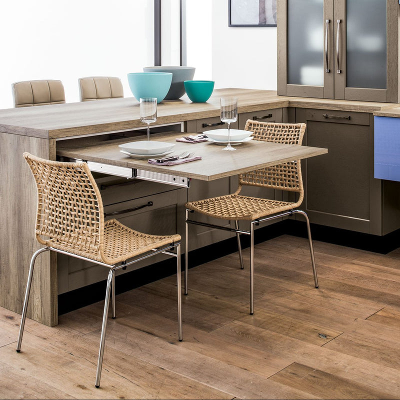 Load image into Gallery viewer, Salice Atim - LUNCH Pull-out table from drawer - With White Laminated Tabletop