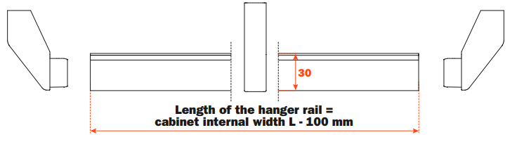 Load image into Gallery viewer, Salice Excessories Hanger Rail End Supports - Angled - No Back Cover
