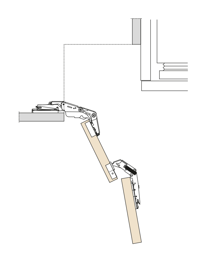 Load image into Gallery viewer, Salice Adjustable 65° Corner Cabinet Hinge 48mm Centres - C2AYA99R