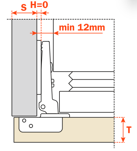 Salice Fridge Door Hinge 94° - C2ABF99
