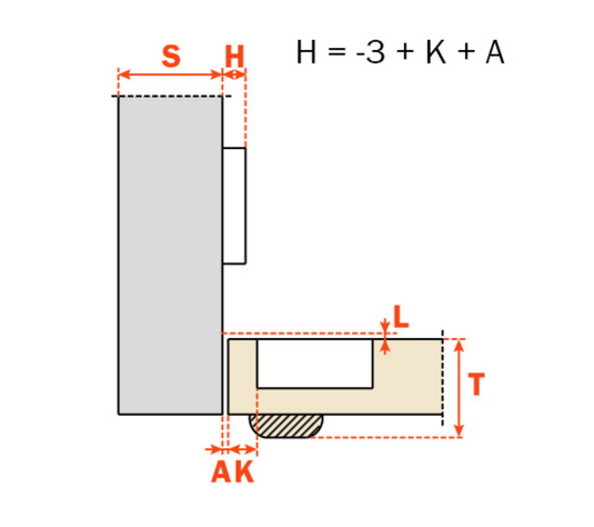 Salice Silentia+ Soft Close 40mm Cup 94° Inset Hinge - CNA7PE6 - Black Titanium