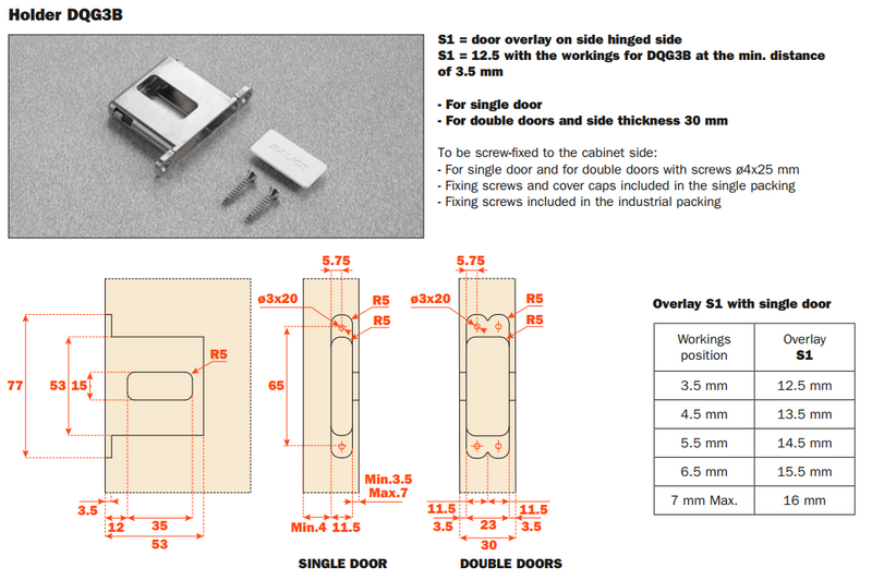 Load image into Gallery viewer, Salice Folder 180 Conecta Hinge Kit - Recessed Front Fix Holder - DQGB3