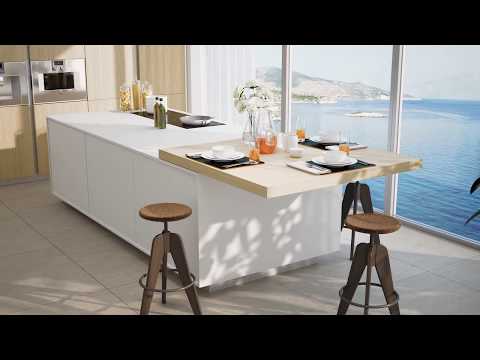 Load and play video in Gallery viewer, Atim Snack Top sliding table top demonstration