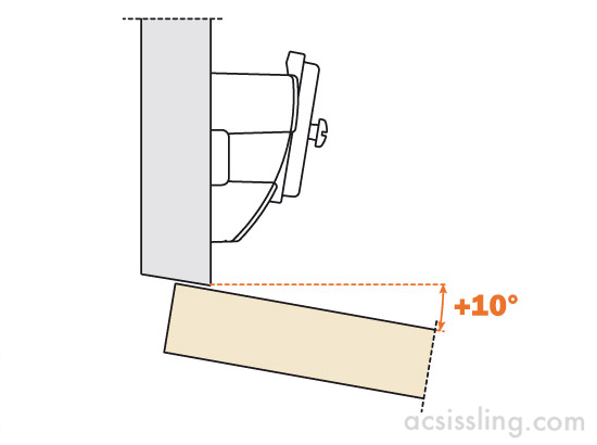 Load image into Gallery viewer, Salice Diecast Vari Angle Mount Plate +10-30 Degrees - B2V3BW9S