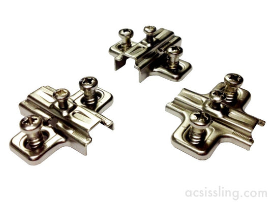 Salice Pressed Euro Screw-On Mount Plates - B2VGH Series