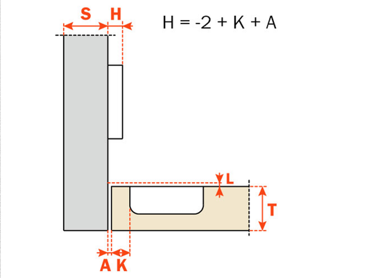 Salice Silentia+ Series 200 Integrated Soft Close Inset 17mm Crank 94° Hinge