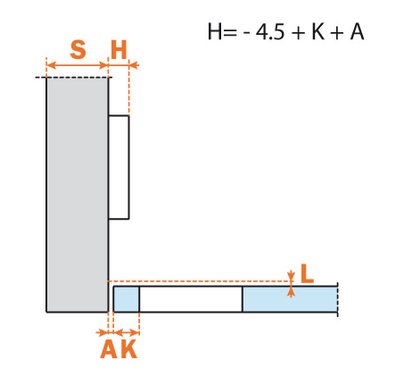 Salice 94° Inset Glass Door Hinge - C2C7P39
