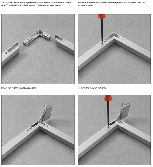 Salice Air 26mm Aluminium Door Profile  - DEL6LP300_ - 3000mm - Bulk Pack of 12 Lengths