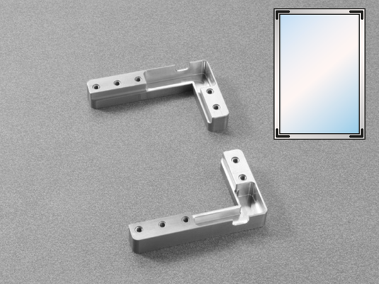 Salice Corner Connectors for Air & Conecta Aluminium Door Profile - Pack of 4 - DEL6BSFV02