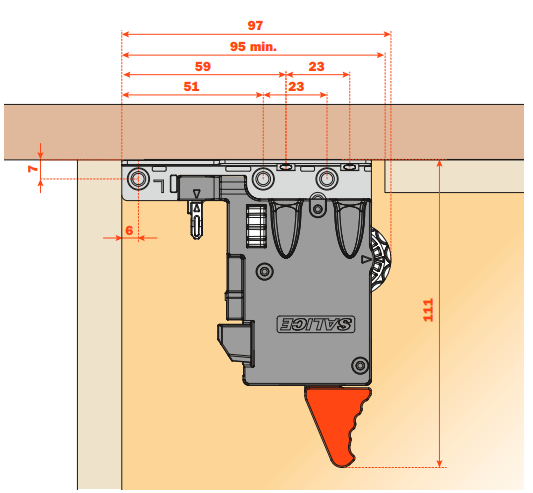 Load image into Gallery viewer, Salice Progressa AFCGXX3B Front Locking Device – Pair (Right + Left)