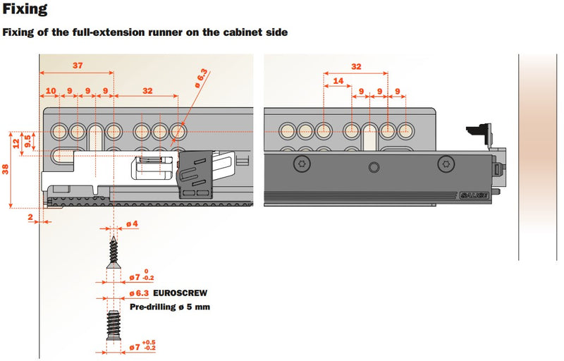 Load image into Gallery viewer, Salice Progressa+ G7E6P Concealed Drawer Runner - Push to Open (Handleless) - 13-16mm Sides