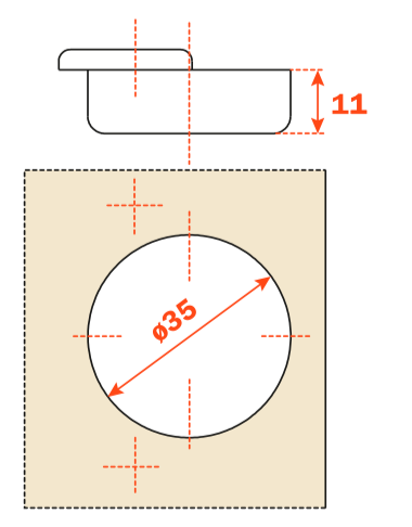 Salice Series 900 Economy Hinge 110° - Inset 17mm Crank - C9A7S99
