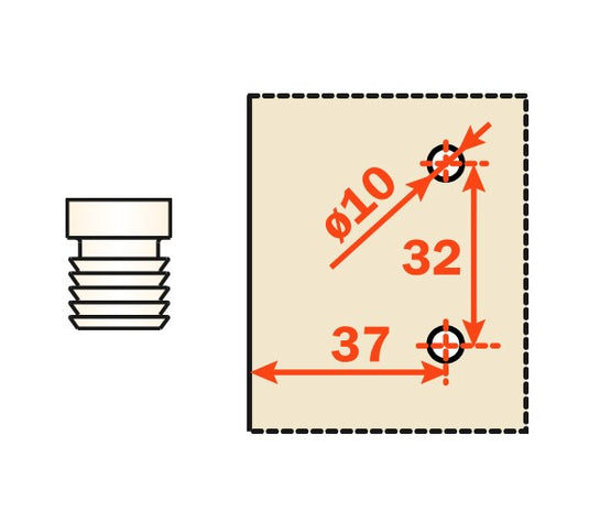 Salice Steel Mount Plates Knock-in Dowel - B2V7H Series