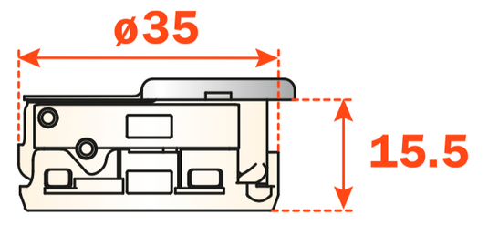 Salice Silentia+ Series 200 Integrated Soft Close Inset 17mm Crank 94° Hinge