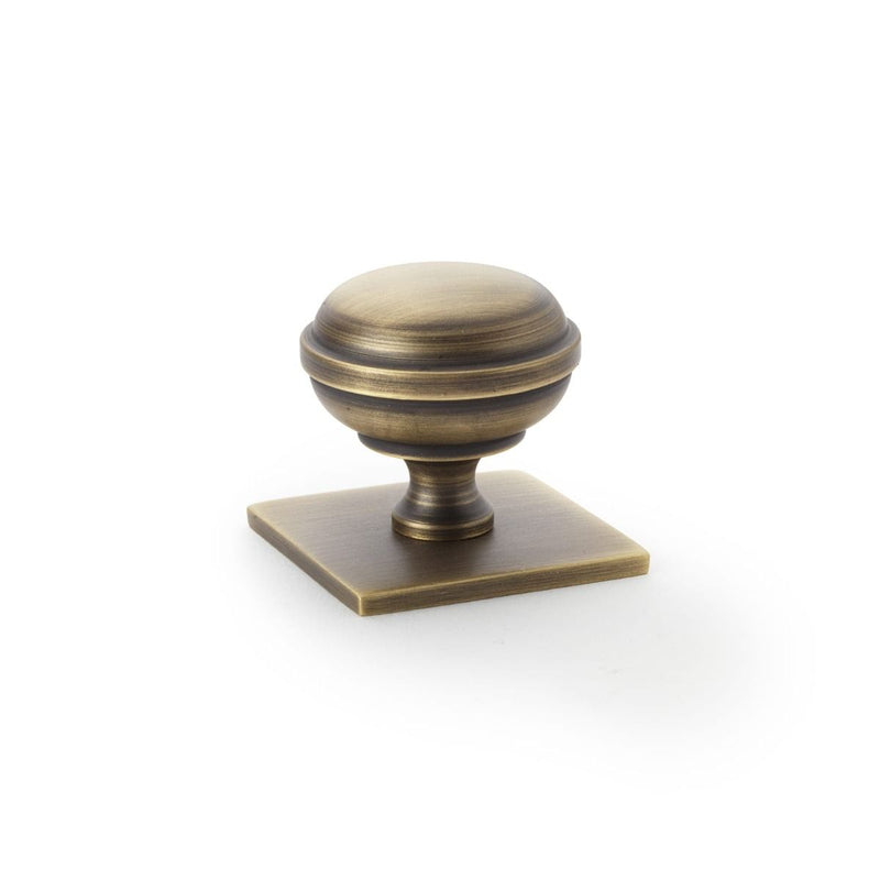 Load image into Gallery viewer, Alexander and Wilks Quantock Cupboard Knob on Square Backplate
