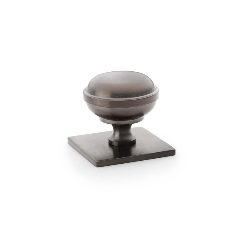 Load image into Gallery viewer, Alexander and Wilks Quantock Cupboard Knob on Square Backplate
