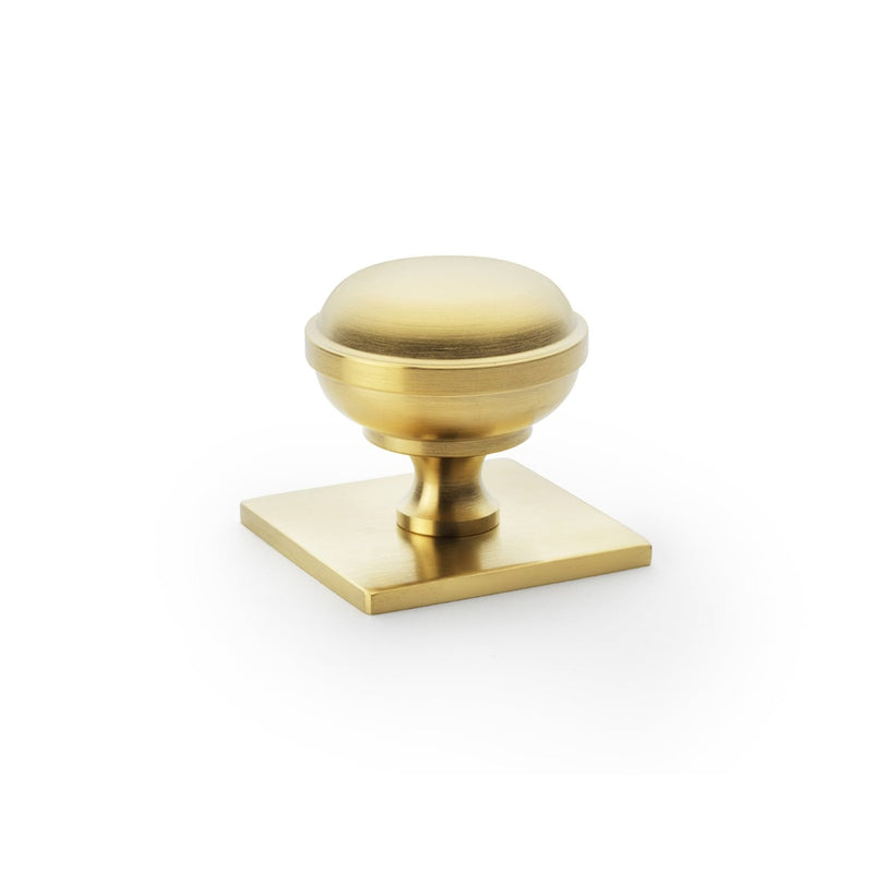 Load image into Gallery viewer, Alexander and Wilks Quantock Cupboard Knob on Square Backplate
