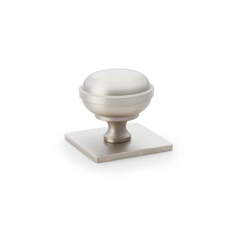 Load image into Gallery viewer, Alexander and Wilks Quantock Cupboard Knob on Square Backplate
