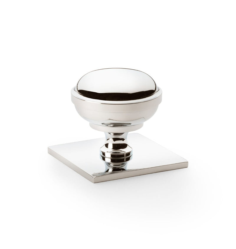 Load image into Gallery viewer, Alexander and Wilks Quantock Cupboard Knob on Square Backplate
