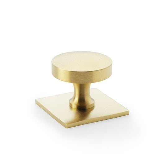 Alexander and Wilks Bullion Cupboard Knob on Square Backplate