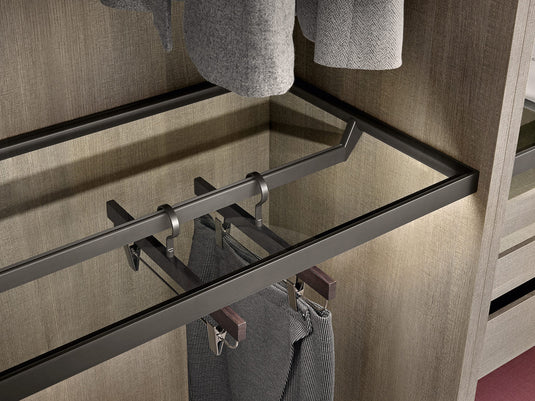Hanger Rail and Supports for Modular Shelves