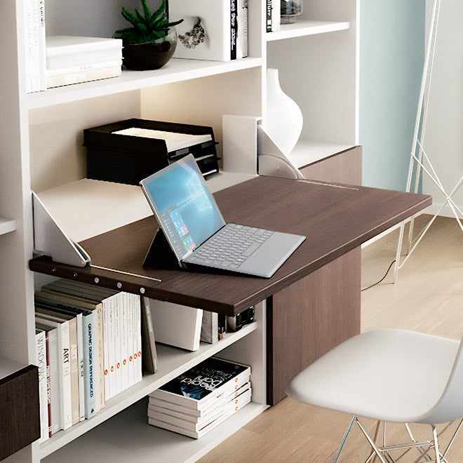 Load image into Gallery viewer, Salice Atim Desk drop-leaf foldaway desk extended
