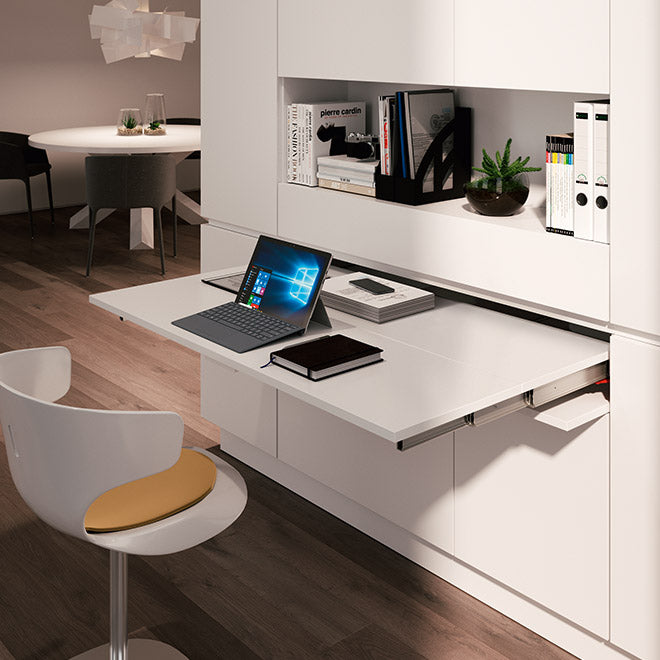Load image into Gallery viewer, Salice Atim Lunch +39 pull-out drawer table extended
