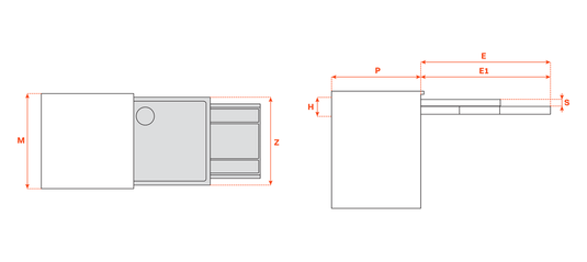 Salice Atim Blade technical drawing