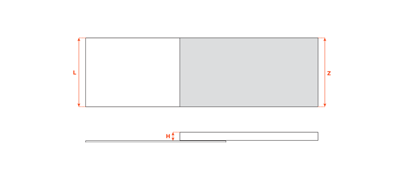 Load image into Gallery viewer, Salice Atim Breakfast Top technical drawing, 1800mm depth
