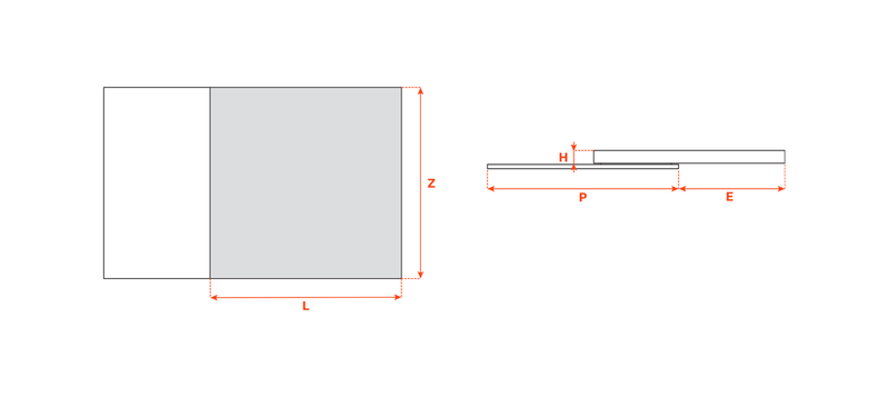 Load image into Gallery viewer, Salice Atim Snack Top technical drawing, 900mm
