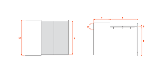 Salice Atim Evolution +39 technical drawing