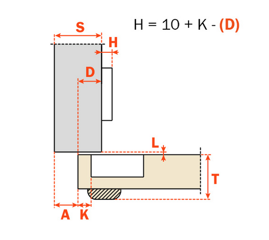 Salice 40mm Cup 94° Half Overlay Hinge - CNA7G99