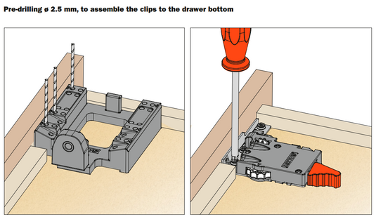 Salice ASGD704U3XA Drilling Template – For AFCGXX3B Front Locking Clips