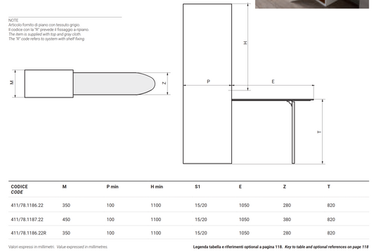Salice Atim - Prua Lift - Pull Down Ironing Board