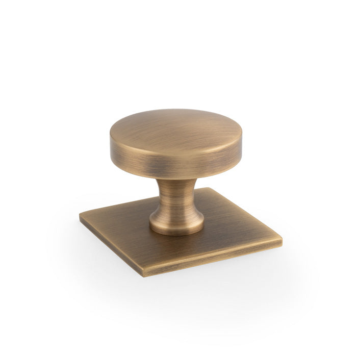 Load image into Gallery viewer, Alexander and Wilks Bullion Cupboard Knob on Square Backplate
