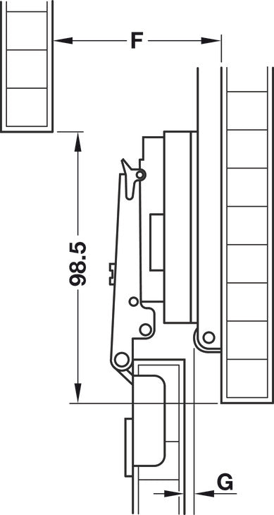Load image into Gallery viewer, Inset Hinge Set for Accuride 1432 (Pivot Sliding Pocket Door Gear)
