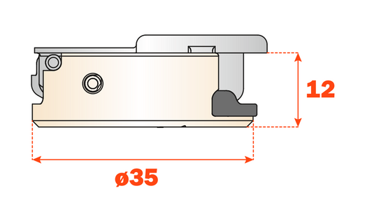 Salice Silentia+ Series 100 Integrated Soft Close 105° Hinge for 45° Angled Doors - C1A6ME9