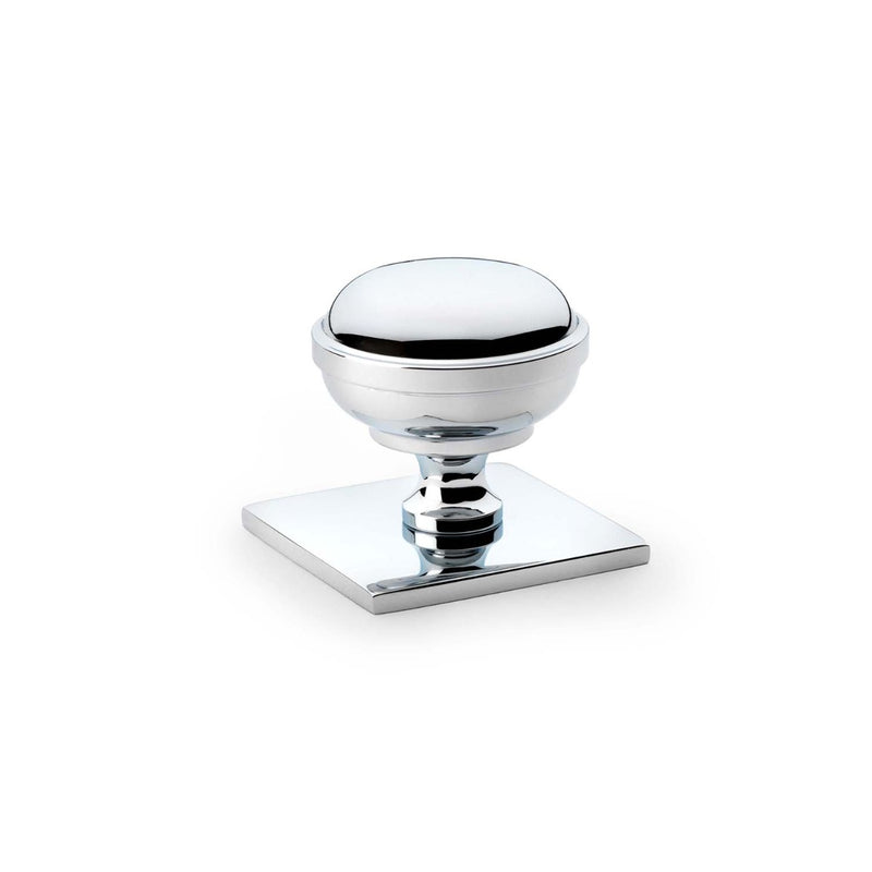 Load image into Gallery viewer, Alexander and Wilks Quantock Cupboard Knob on Square Backplate
